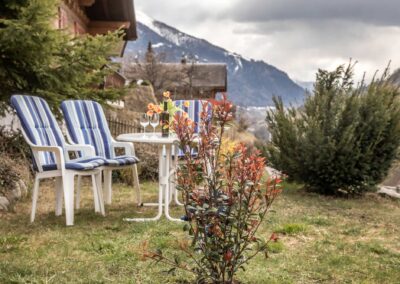 Fiesch - Chalet Annabelle - Ferienwohnung 3-Zimmer - Erdgeschoss - Sitzplatz